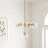 5 - Light Dimmable Sputnik Modern Linear Chandelier