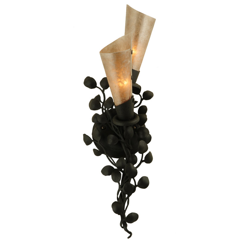 Rustic Lodge 2 - Light Armed Sconce, Old Wrought Iron