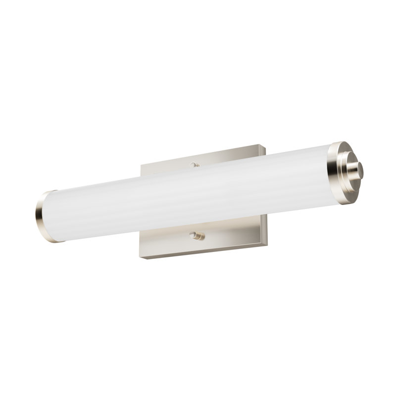 2 - Light Dimmable Vanity Light, 5" H x 18" W, Brushed Nickel