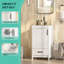 Meuble-lavabo simple 18 po avec comptoir en céramique