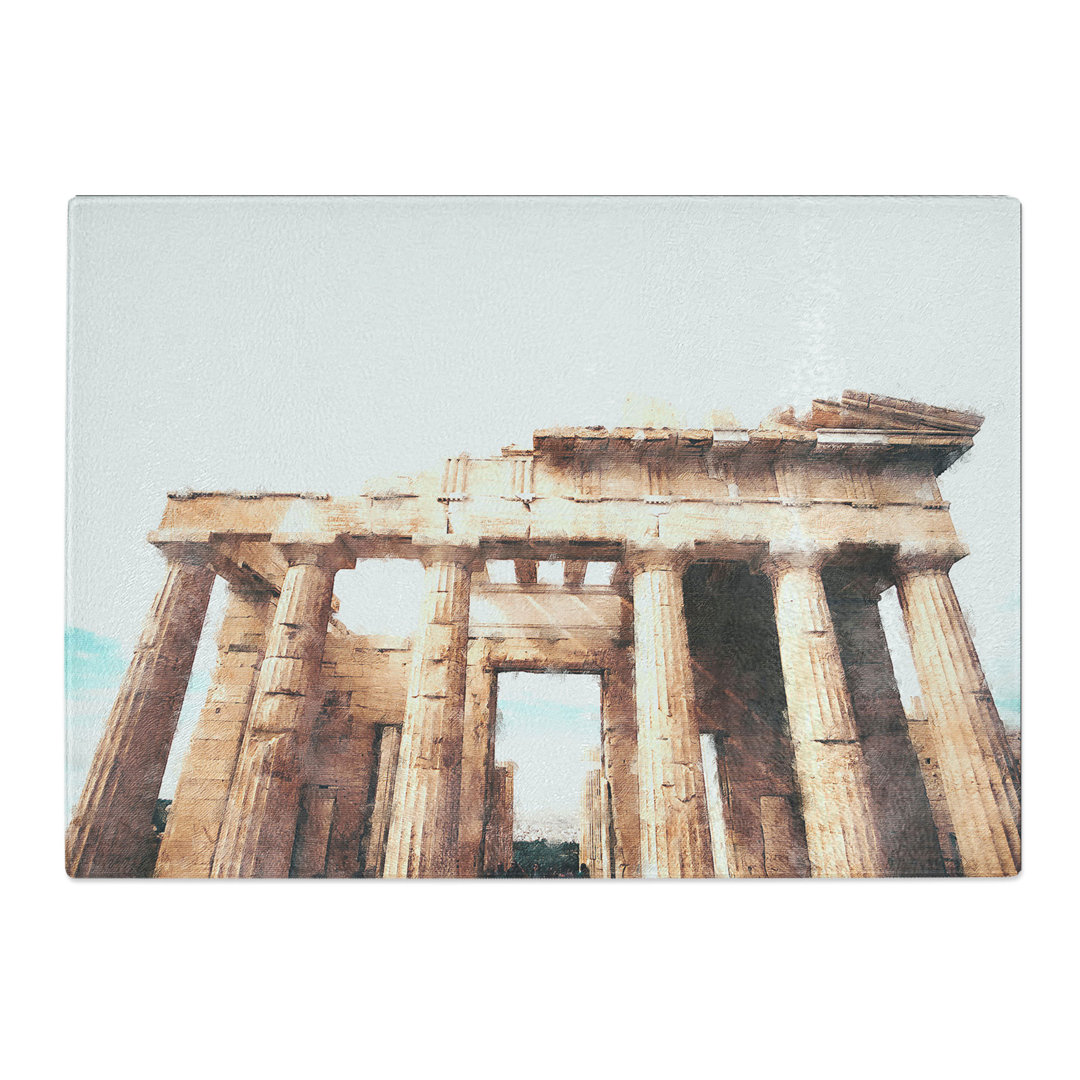 Tempered Glass Parthenon in Greece Chopping Board