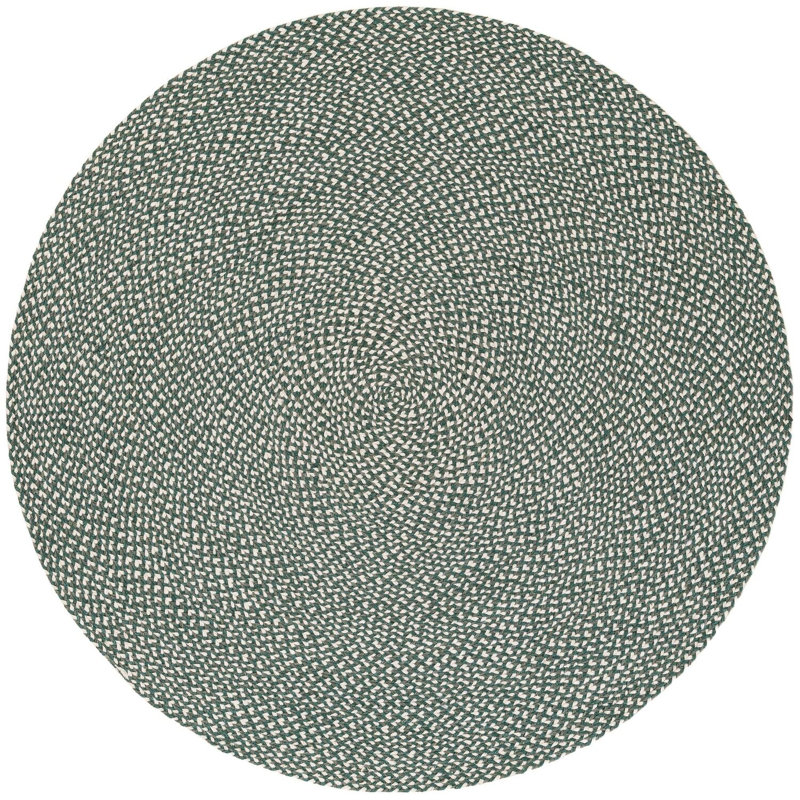 Tapis contemporain Aideen - vert, Rond 5 pi 1 po