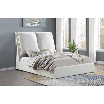 Maderson Upholstered Queen Panel Bed White