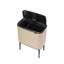Poubelle de recyclage à deux compartiments à couvercle tactile de 3 gallons et 6 gallons (capacité de 9 gallons)-61271372