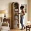 75" Tall Arched Bookshelf, 6-Tier Open Bookcase