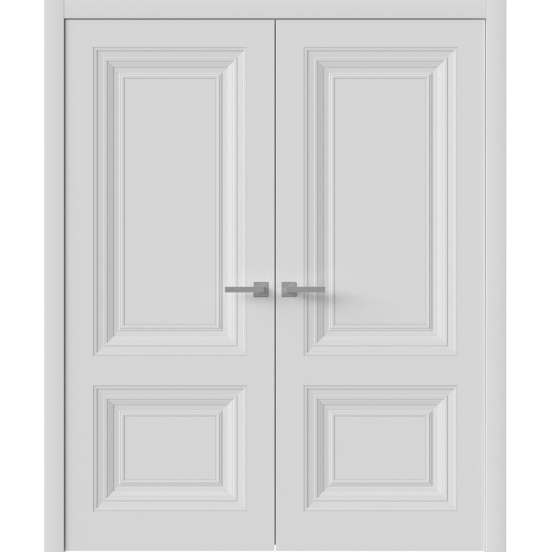 Portes intérieures intérieures | Essentiel - 1772 - blanc | Cadre de panneau intérieur en bois massif | Portes de chambre à coucher pour garde-robe