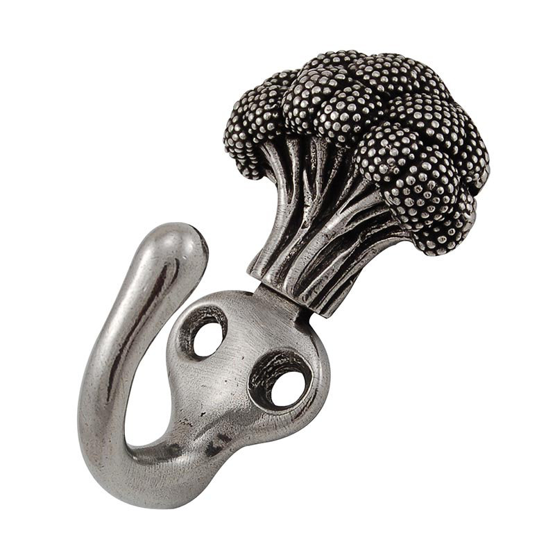 Fiori Wall Hook, Vintage Pewter
