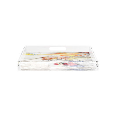 Plateau décoratif carré en acrylique Arcadia Tiger