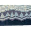 Tapis ivoire, bleu, mauve en laine fait à la main Vintage Art Deco