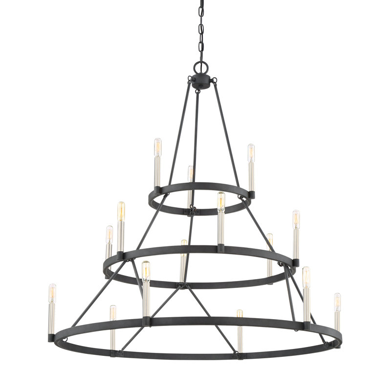 Lopes 15 - Light Dimmable Tiered Chandelier