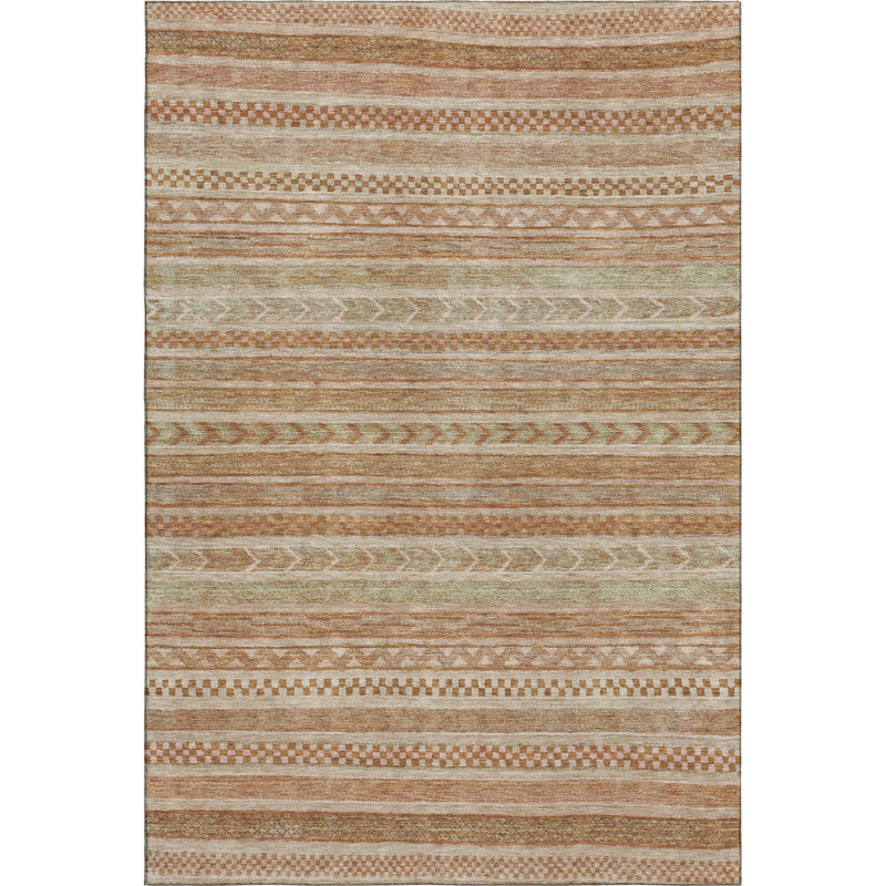 Premium Machine Washable Marasco AMF1625 Stripes Rug, Rectangle 5' x 7'6"