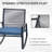 2-Person Outdoor Patio Bistro Metal Rocking Conversation Set With Table-681509129