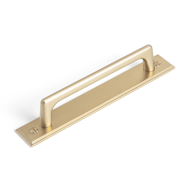 Poignée de bar classique avec contre-plaque, 5", Bronze champagne