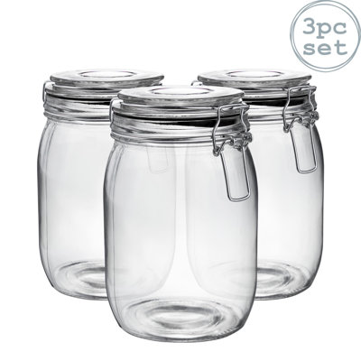 Argon Tableware - Glass Storage Jars - Set of 3