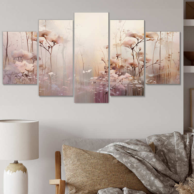 Forêt éthérée beige III 5 pièces