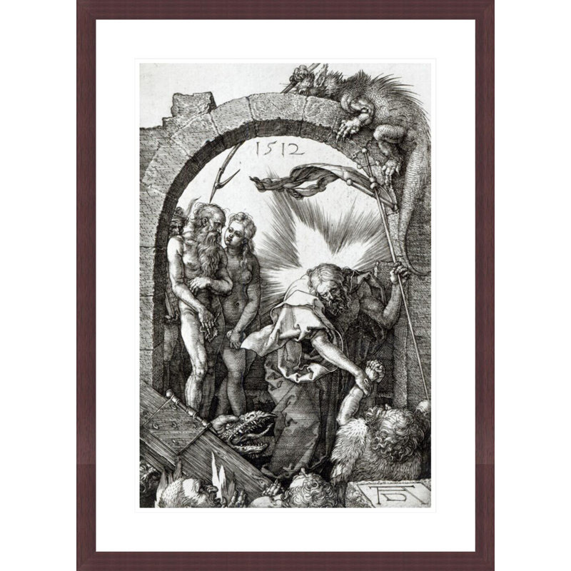 «Harrowing of Hell or Christ's Descent in Limbo» par Albrecht Dürer, impression giclée encadrée, H 29,5 po x l 21,58 po