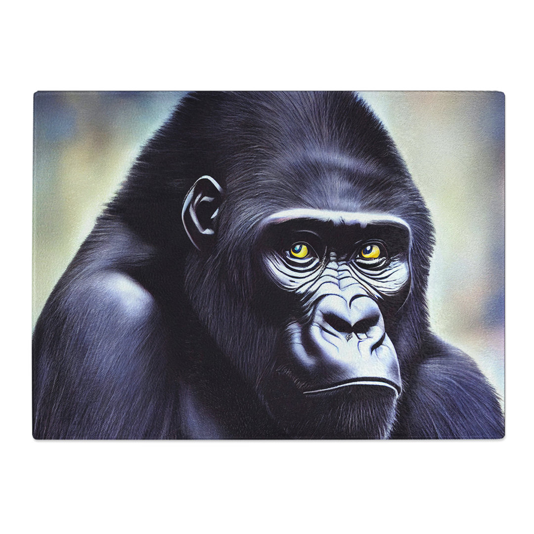 Face Of A Gorilla  Glass Chopping Board