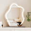 Coiffeuse de maquillage avec miroir lumineux, 5 tiroirs