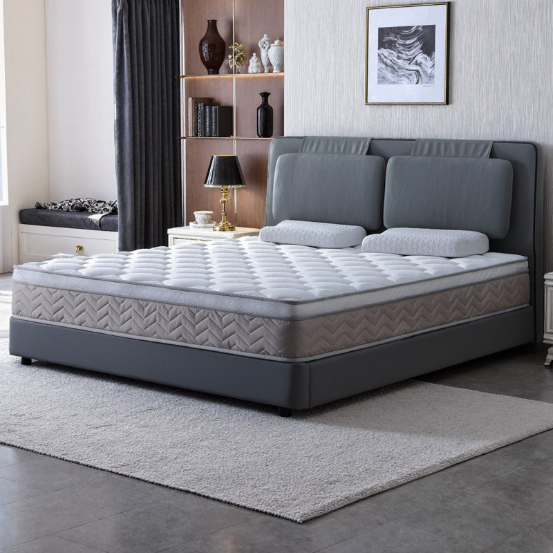 King Size 10-Inch Hybrid Mattress in a Box - Medium Firm Feel with Cool Gel Memory Foam and Pocket Springs for Pressure Relief, Motion Isolation, CertiPUR-US Certified, Fiberglass-Free