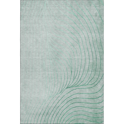 Premium Machine Washable Mayfield AMF2107 Swirls Rug