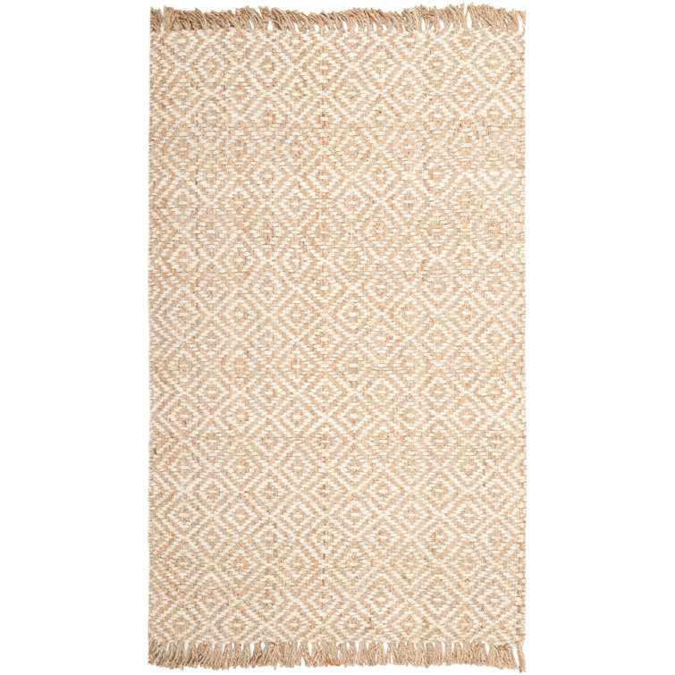 Jakwan Natural Fiber Hand Woven Jute Geometric Rug