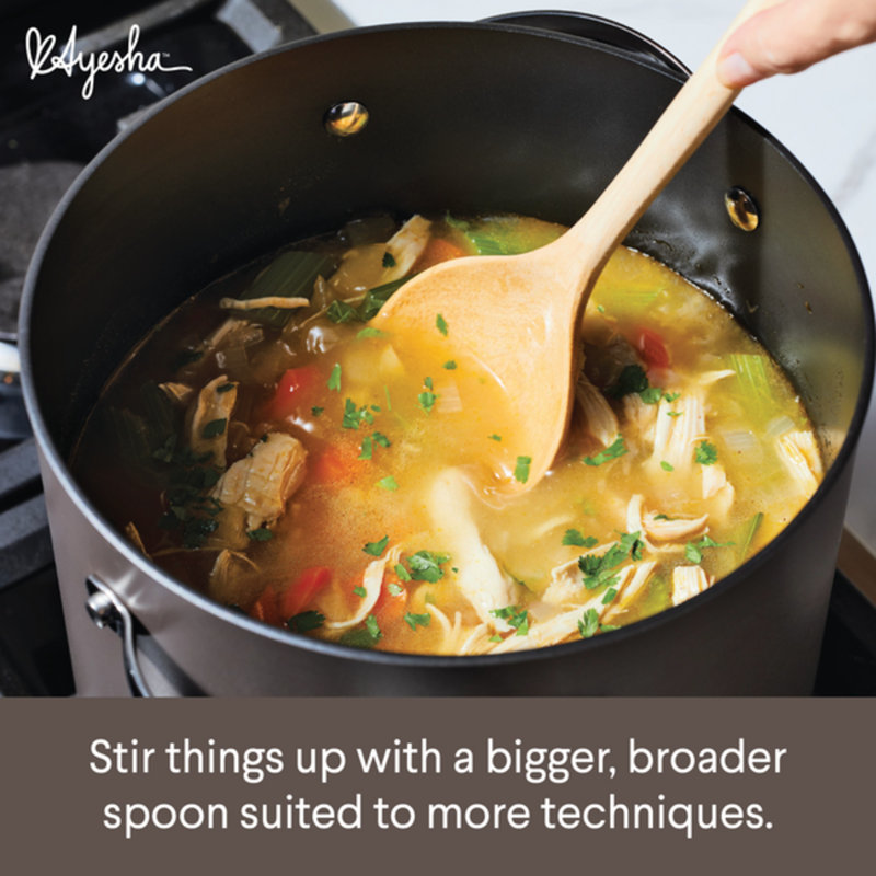 Ayesha Curry 6-Piece Light Wood and Silicone Cooking Utensil Set