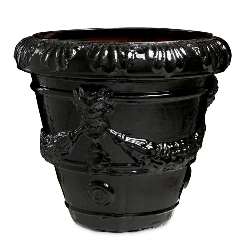 Toulon Ceramic Planter, Black