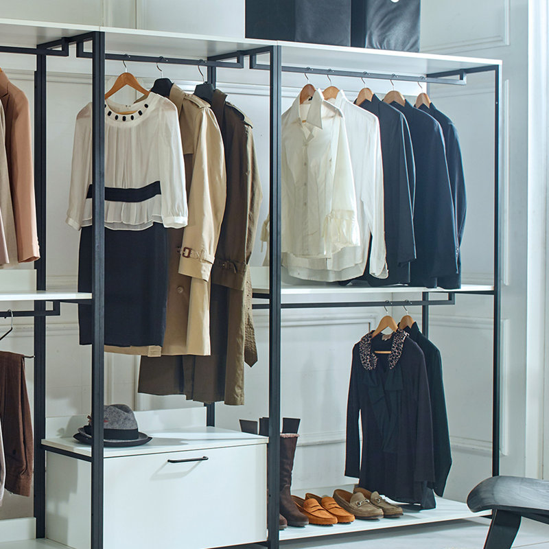 Freestanding Walk in Closet System with Metal Frame