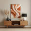 Abstrait paysage 13, art mural en métal beige-170609256