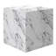 Table d'appoint contemporaine carrée en béton de qualité contractuelle ECC - blanc bulgari-1589754298