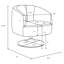 Fauteuil club pivotant à dossier demi-tonneau Lily-Ann beige