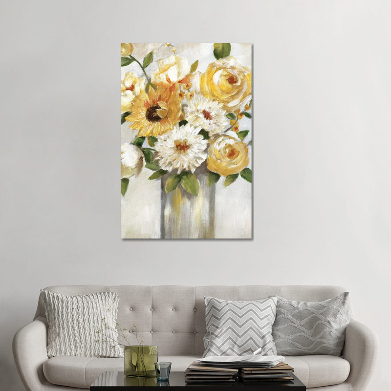 «Sunshine Bouquet» par Nan - impression, H 48 po x l 32 po x P 1,5 po, Toile tendue