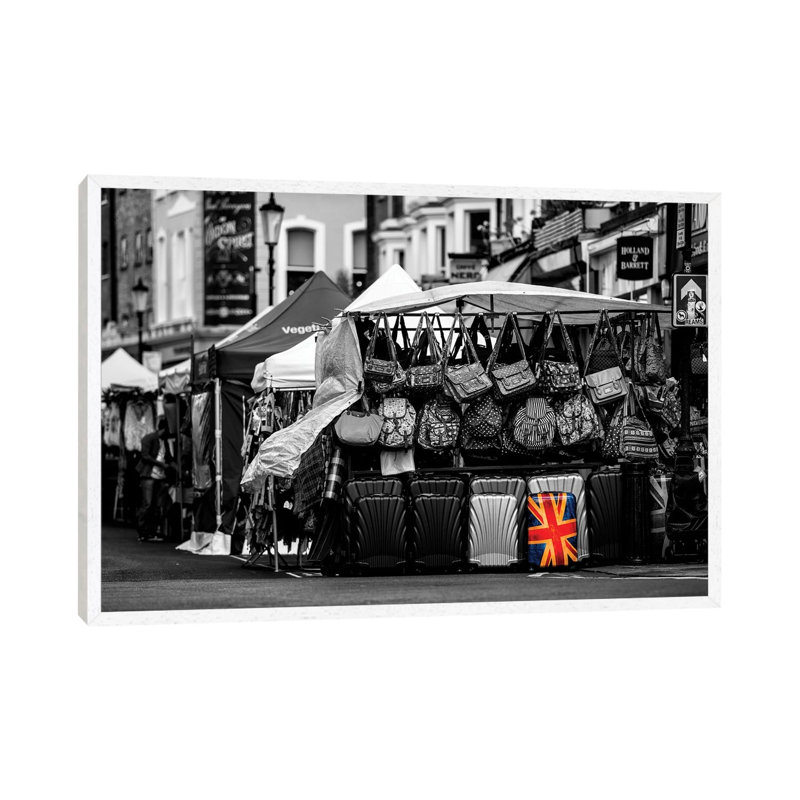 Carnaby Street by David Gardiner - Print on Canvas, 101.6 cm H x 66.04 cm W, White Framed