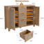 Buffet Buffet avec 3 tiroirs et tablettes réglables-2009304903