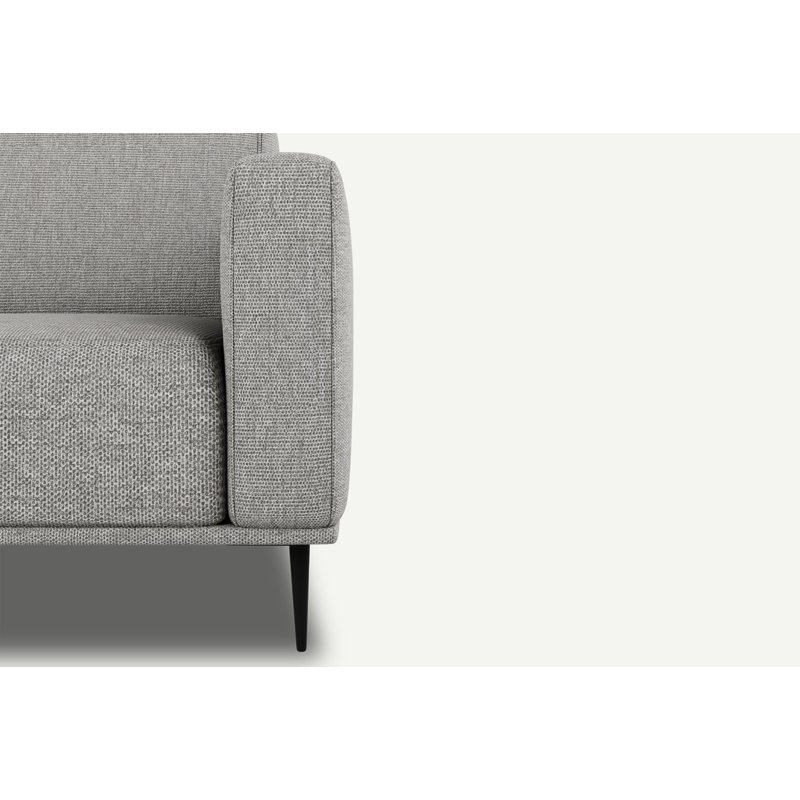 Daglas Modern Sofa, 3, Grey, 77cm H x 180cm W x 90cm D