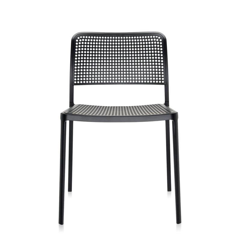 Audrey Dining Chair, Black, Black Painted Steel