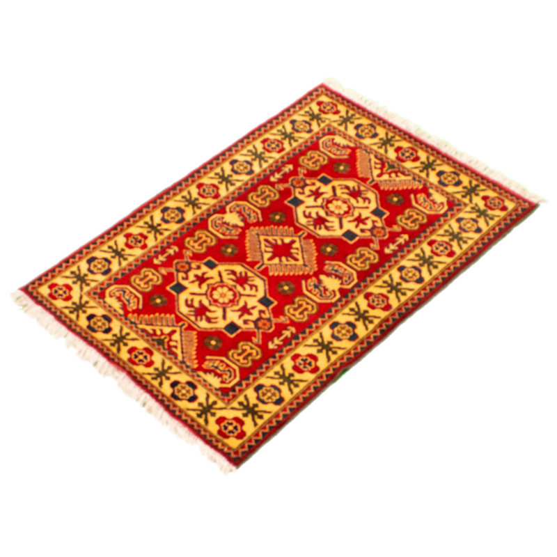 Tapis unique en laine noué à la main 2 pi 9 po x 4 pi 2 po nouvel âge Gutherez