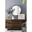 Miroir en bois de pin de 31,5 po pour la salle de bain et le salon, miroir visuel attrayant