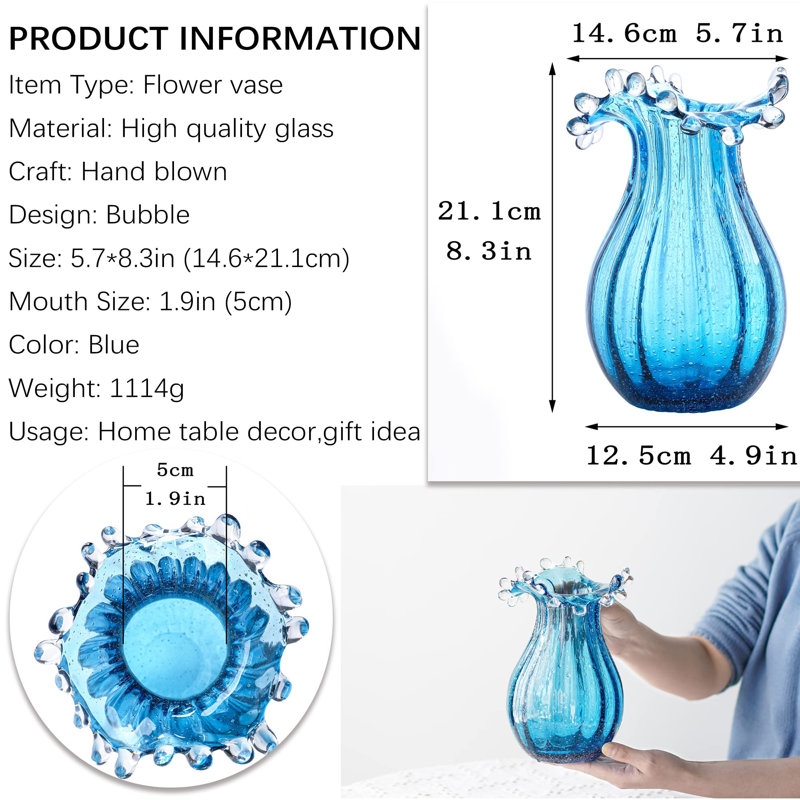 Vase en verre soufflé