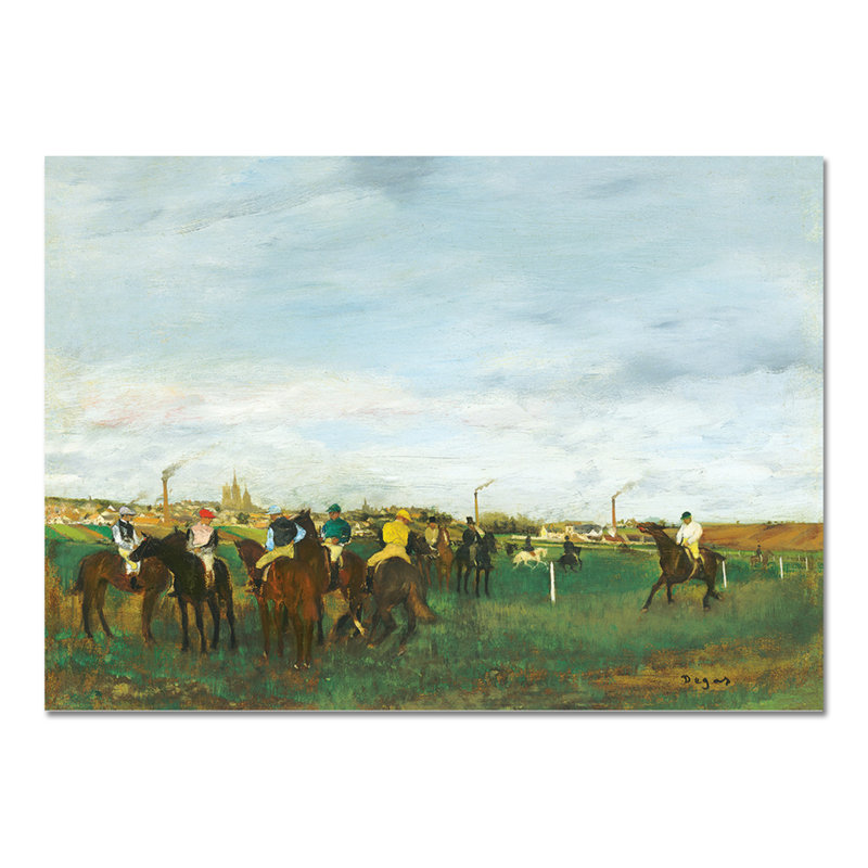 La Corsa by Edgar Degas - Unframed Painting, 70cm H x 100cm W
