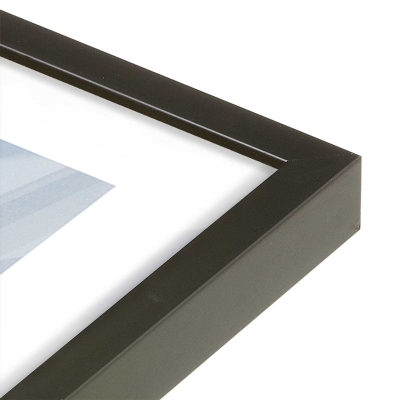 Imprimé sérénité ensoleillé, H 25 po x l 37 po x P 1,25 po, Cadre noir satiné
