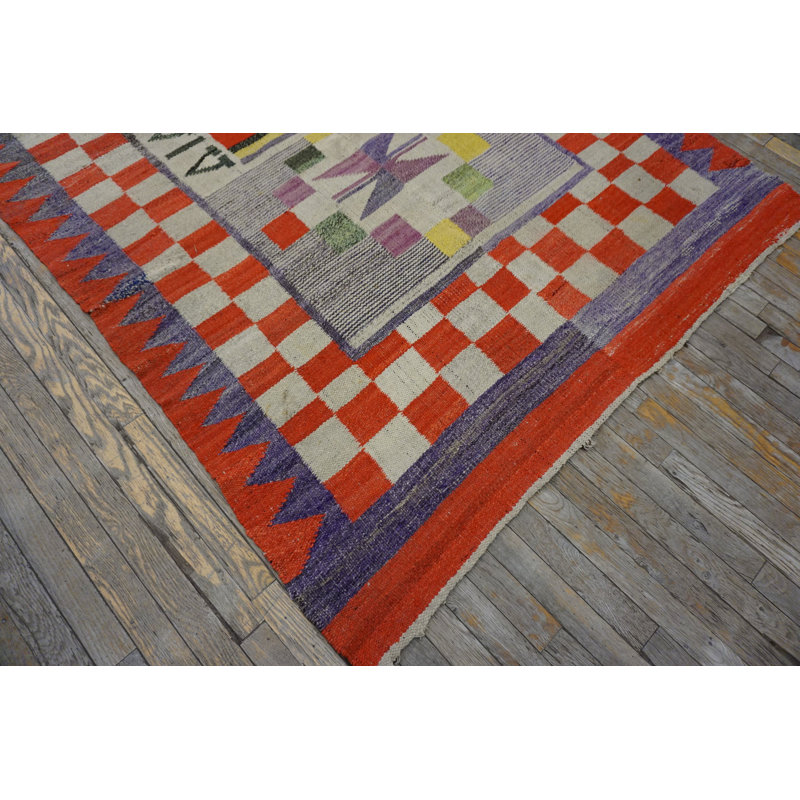 Antique Navajo - Rio Grande Mexico Flat Weave Rug