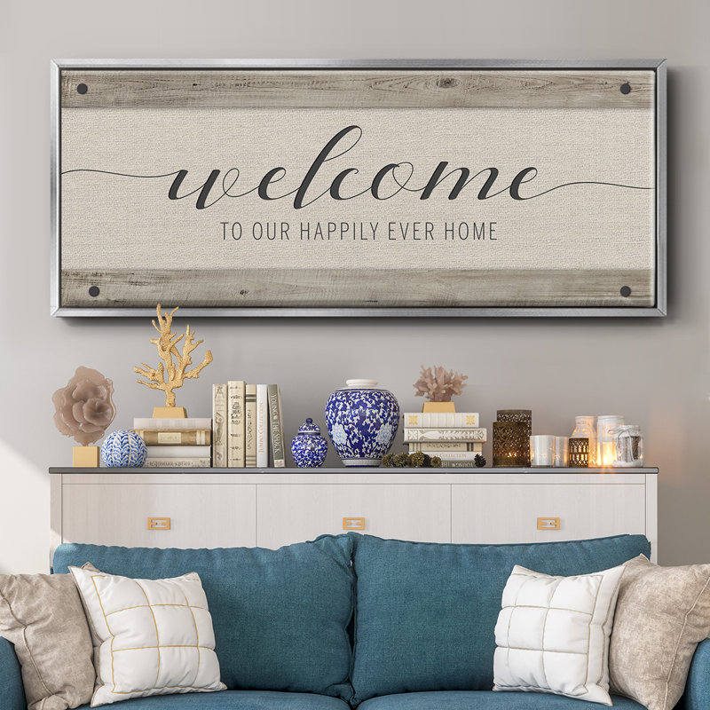 Happily Home- Framed Canvas