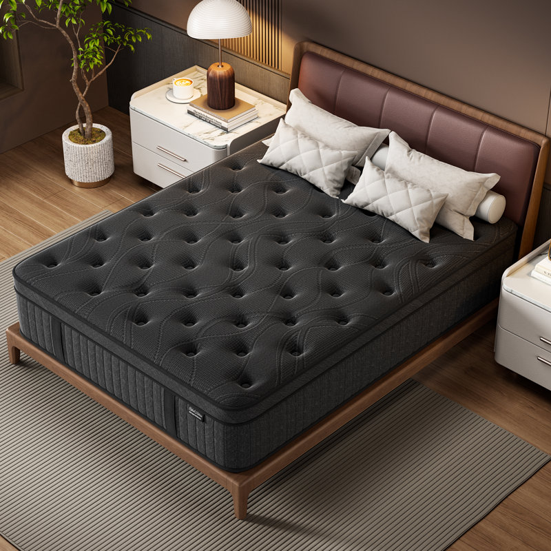 12" Medium Memory Foam Hybrid Mattress with Cooling Gel and Pocket Springs, Full, 12"