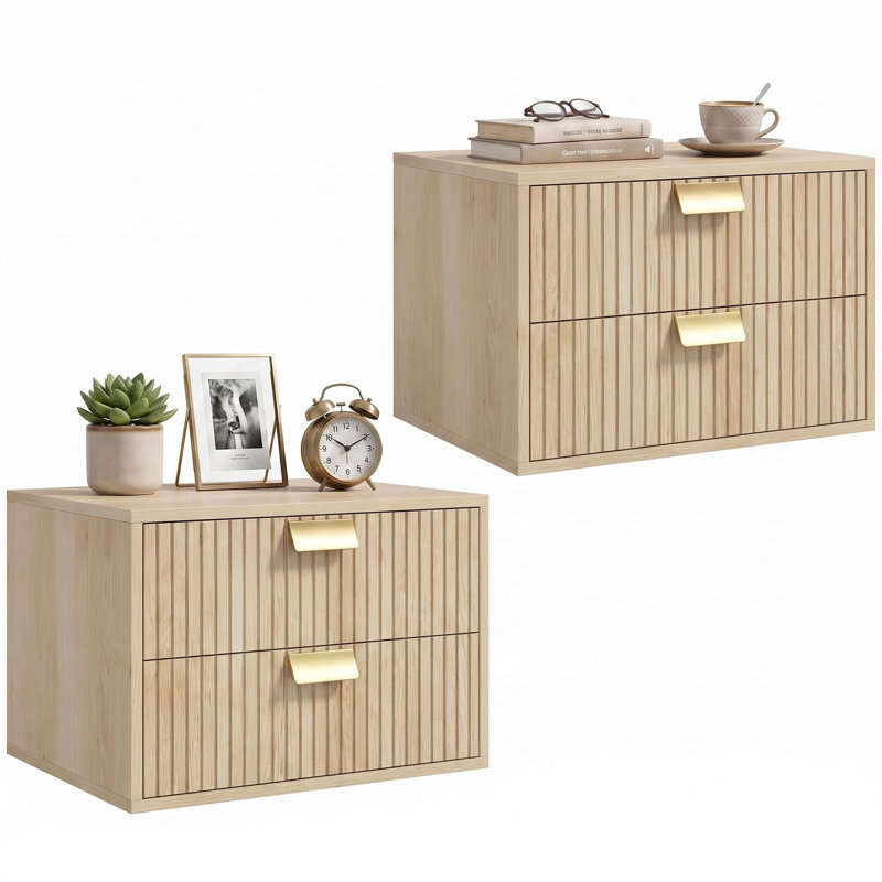 40 cm W Bedside Table, Oak