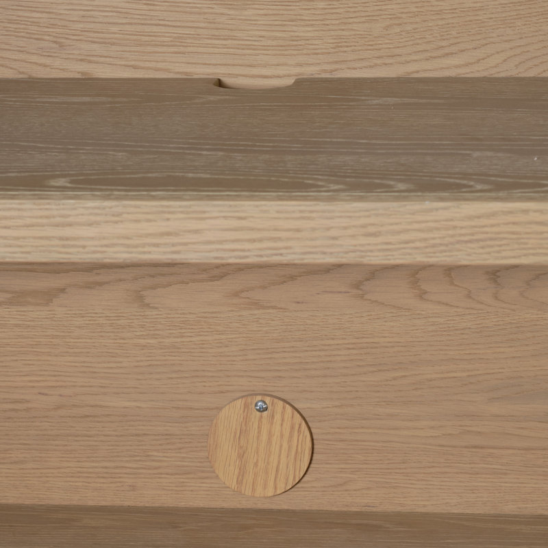 Finley Solid Wood Storage Cabinet, Natural Pale Oak