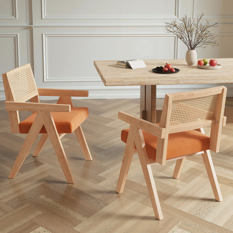 Chaise en rotin, Orange