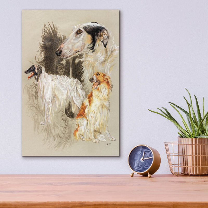 «Borzoi 2» par Barbara Keith, impression sans cadre, H 16 po x l 12 po x P 0,13 po