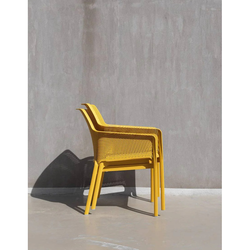Net Outdoor Lounge Chair, Mustard