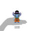 Figurine Enesco Grand Jester Studios portant un costume de citrouille d'Halloween 4,5 pouces